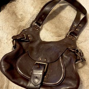 Mulberry brown leather shoulder bag, good condition, fantastic hardware